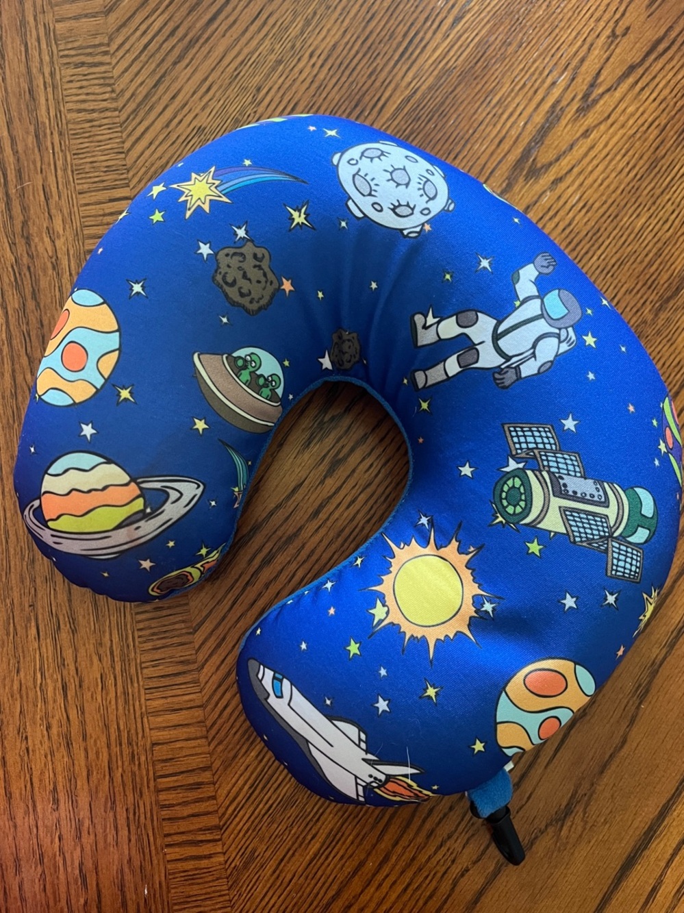 2 available! Kids Space-Print Travel Neck Pillow - Blue
